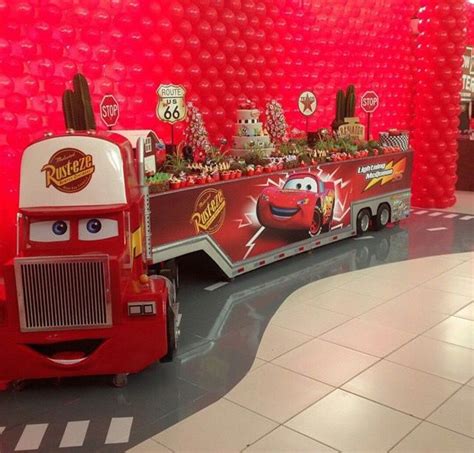 Lightning McQueen dessert table | Cars birthday party disney, Cars ...