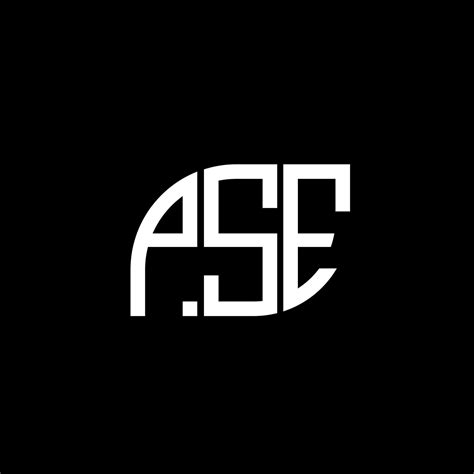 PSE letter logo design on black background.PSE creative initials letter ...