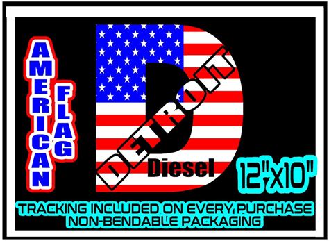 DETROIT DIESEL D Vinyl Decal Sticker TRUCK Turbo Lifted Engine ...