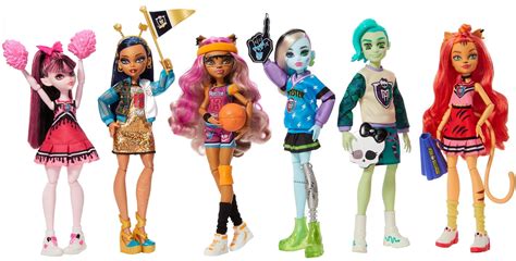 Monster High Doll 6-Pack, Ghoul Spirit Sporty Collection for Child 4Y ...