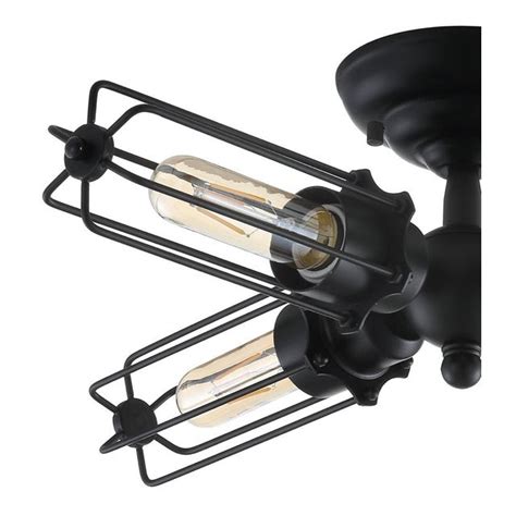 Metal LED Flush Mount, Black | Chairish