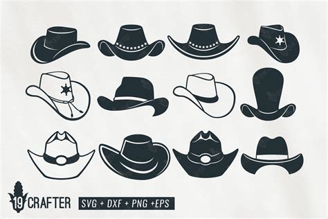 cowboy hat clipart svg bundle By greatype19 | TheHungryJPEG