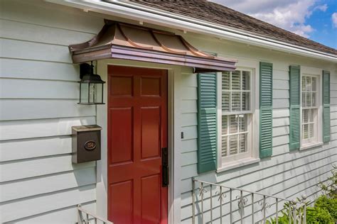 Copper Metal Door Awnings Custom Built from Crescent City Copper