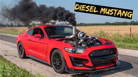 The Cummins Mustang Gets Twin Turbos off Semi Truck - YouTube