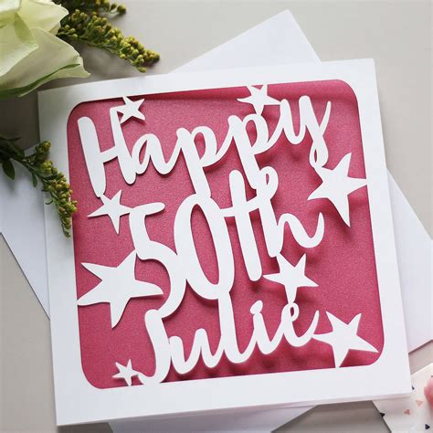 Cricut 50th Birthday Card 50th Birthday Cards Cricut Birthday Cards ...