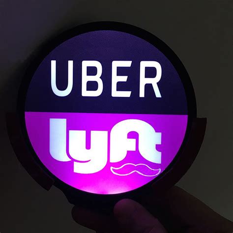 2019 New LED Light Car Sign Logo Glowing Decal Luminous Signs Rideshare ...