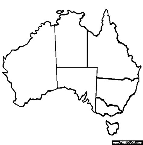 Australia Coloring Page | Free Australia Online Coloring