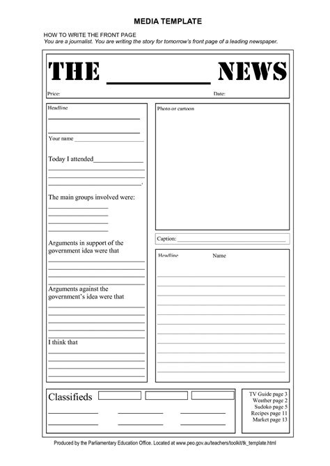 Brilliant Writing A Newspaper Article Ks3 Template How To Write Patient ...