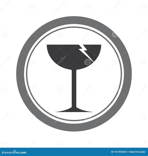 Fragile glass stock vector. Illustration of goblet, damage - 151393206