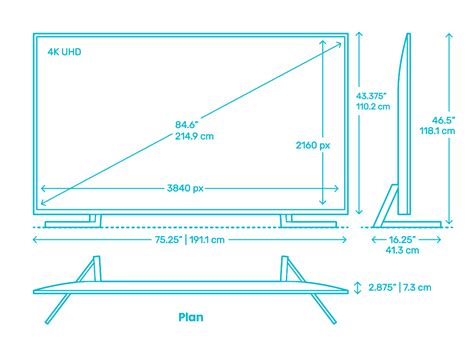 Sony Tv Dimensions Chart