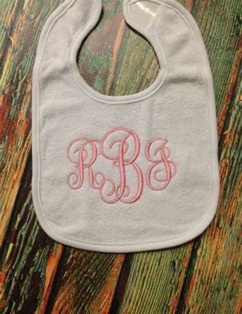 Monogrammed Baby Bibs Personalized Baby Bibs by NolaBows on Etsy