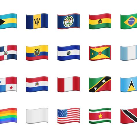 Vector Emoji Flags Americas