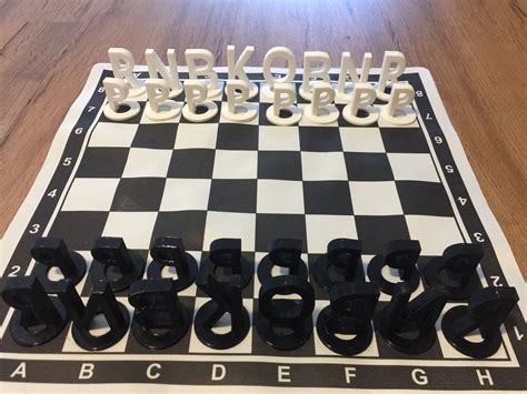 Letter Chess 3D Printed Chess Pieces BOARD NOT INCLUDED | Etsy