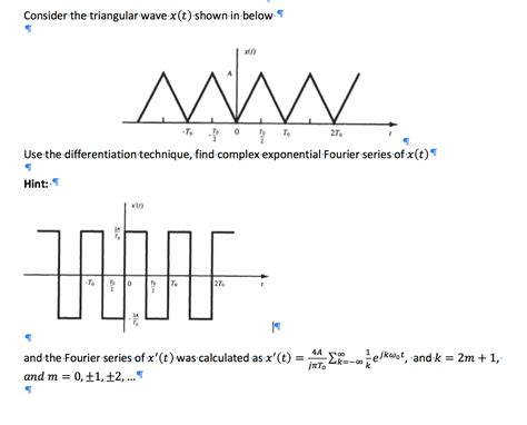 Solved Consider the triangular wave shown in below Use the | Chegg.com