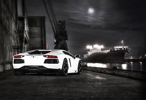 White Lamborghini Aventador Rear 5k Wallpaper,HD Cars Wallpapers,4k ...