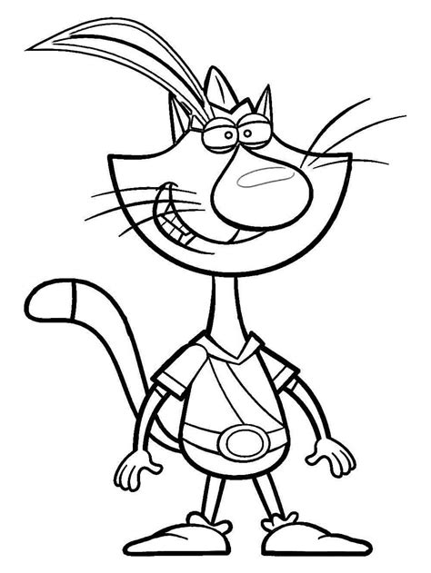 Nature Cat coloring pages