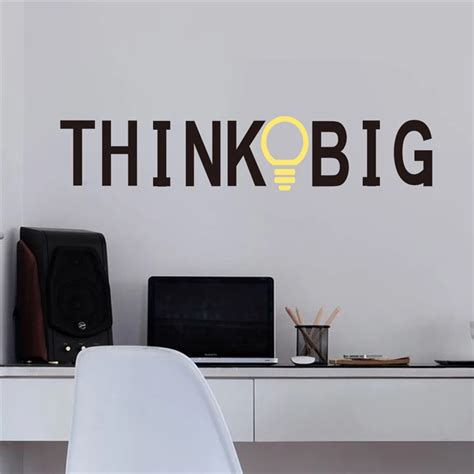 Think Big Inspirational Quotes Wall Decals for Office Study Room Home ...