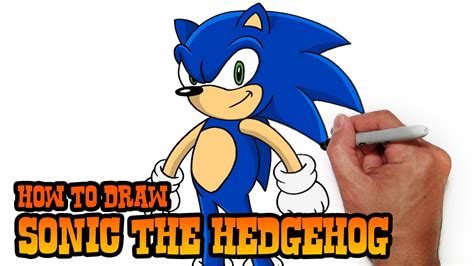 How To Draw Sonic The Hedgehog With Easy Step By Step Drawing Tutorial ...