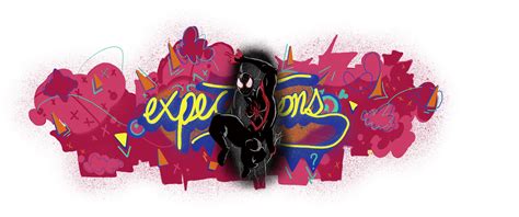 Expectations fanart (graffiti inspired by Miles Morales) : Marvel