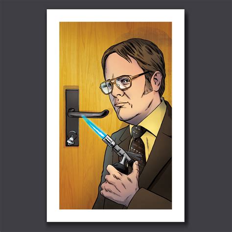 DWIGHT SCHRUTE the Office Fire Safety Drill 11x17 Art | Etsy Canada