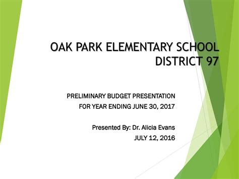 OAK PARK ELEMENTARY SCHOOL DISTRICT ppt download