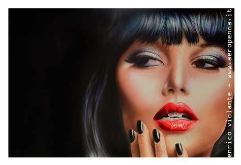 airbrush portrait on schoeller, cm.40x60 - Just Airbrush