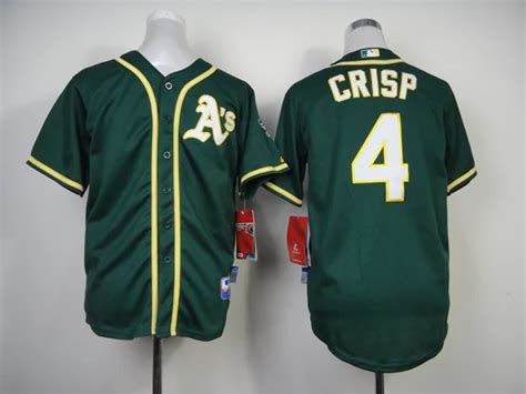 4 Coco Crisp Jersey Oakland Athletics Crisp Baseball Jersey Green White ...