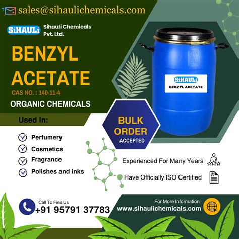 BENZYL ACETATE - Sihauli Chemicals Private Limited