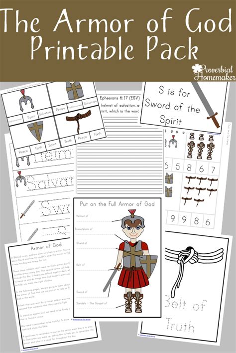 Armor Of God Printables For Kids