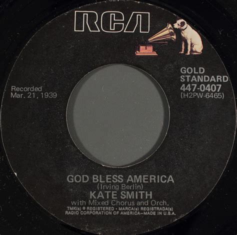 Kate Smith – God Bless America / Star Spangled Banner (1989, Vinyl ...