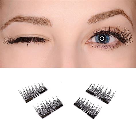 Magnetic Eyelashes Dual Magnetic False Eyelashes 3D Reusable Fake ...