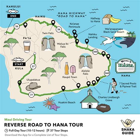 See The Road To Hana Highway Map Guide To Hana Maui With Maui Road ...