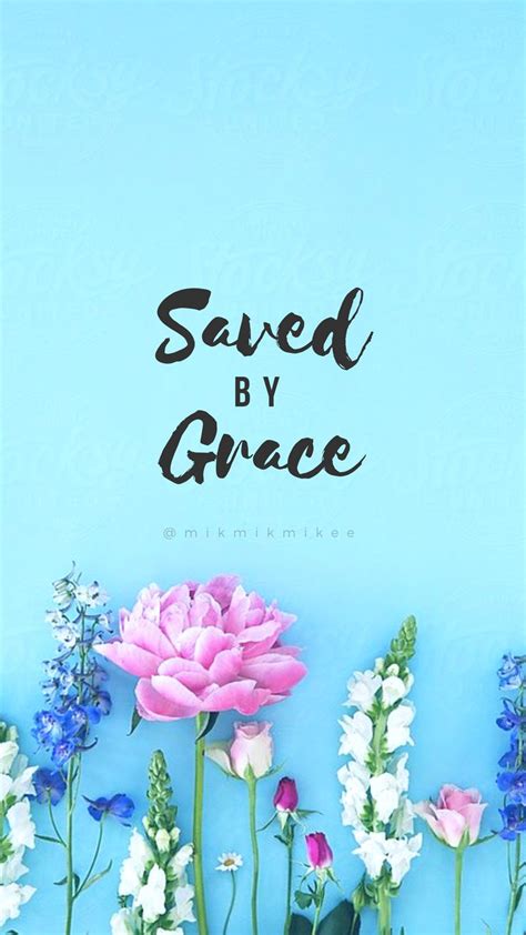 Saved by Grace Wallpaper by Mikmikmikee | Christian iphone wallpaper ...