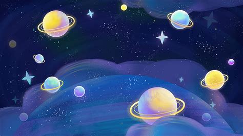 Cartoon Space Planet Background, Wallpaper, Cartoon, Outer Background ...