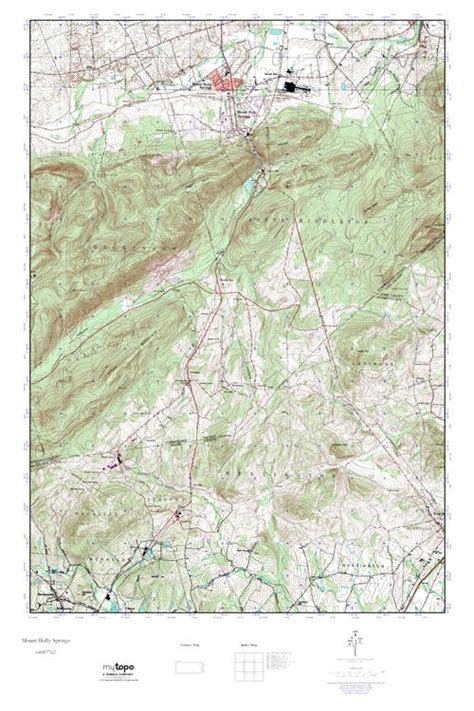 MyTopo Mount Holly Springs, Pennsylvania USGS Quad Topo Map