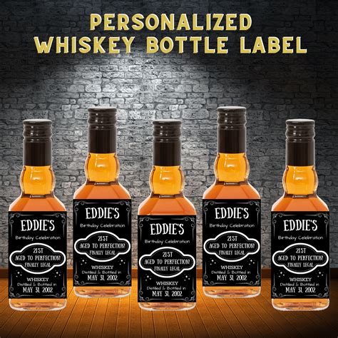 Printable Custom Whiskey Bottle Label Template, Fits Whiskey Bottle ...