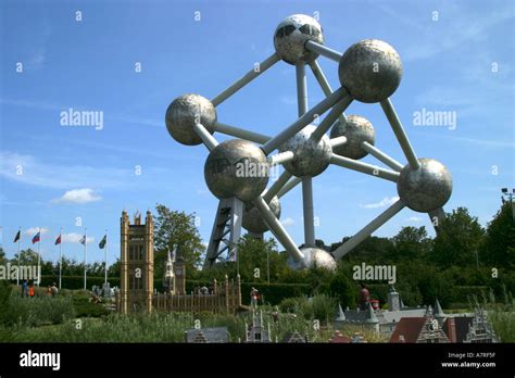 Brussels Atomium from Mini Europe Park Stock Photo - Alamy