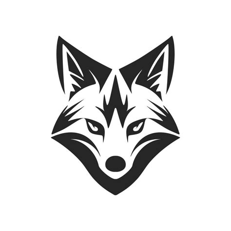 A graceful black and white fox vector logo to give a stylish touch to ...