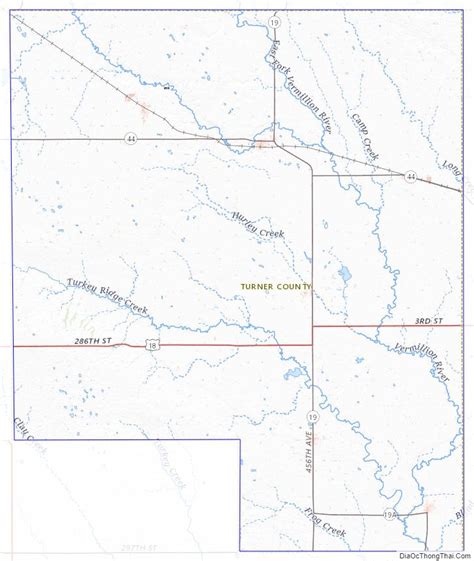 Map of Turner County, South Dakota