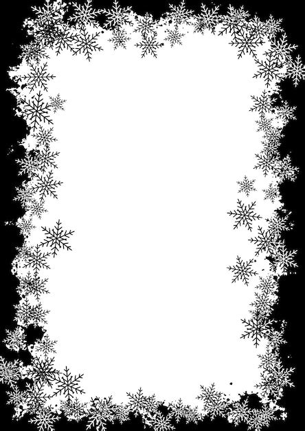 Free clip black and white snowflake border, Download Free clip black ...