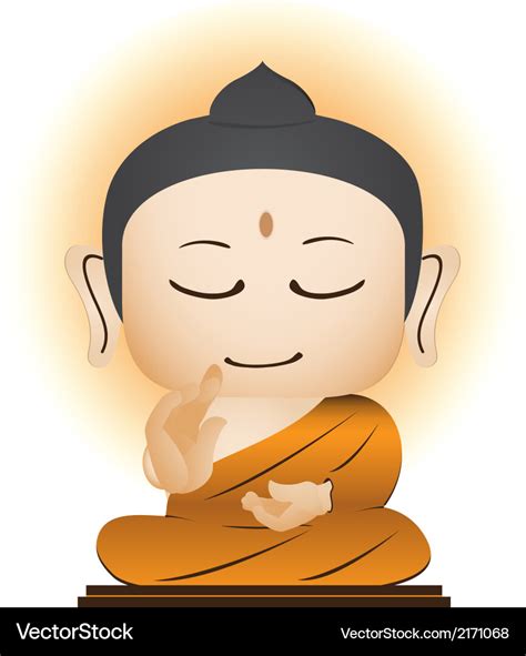 Buddha Cartoon Royalty Free Vector Image - VectorStock