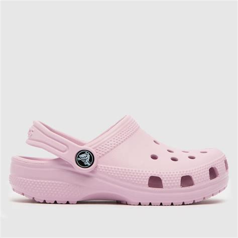 Crocs Pale Pink Classic Clog Girls Junior Sandals - ShoeFreak