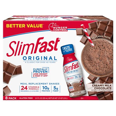 SlimFast Original Creamy Milk Chocolate Shake – Ready to Drink Weight ...