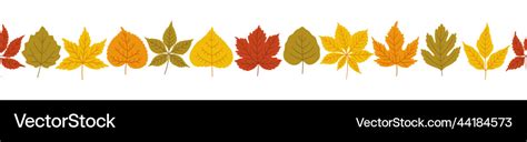 Autumn leaves background banner template Vector Image