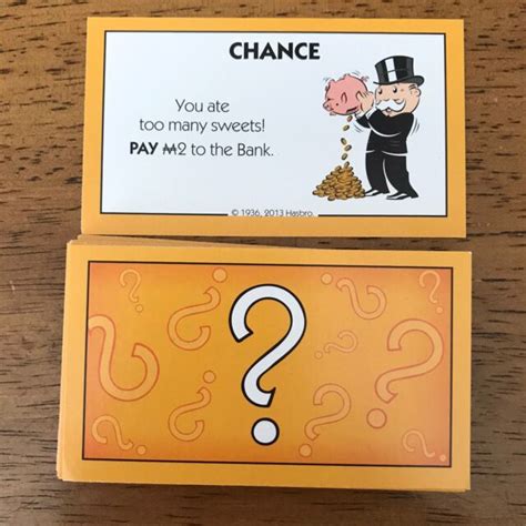 Monopoly Chance Cards Printable