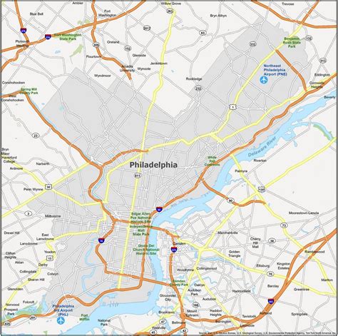 Map of Philadelphia, Pennsylvania - GIS Geography