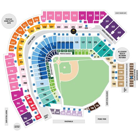 PNC Park Seating Chart | PNC Park | Pittsburgh, Pennsylvania