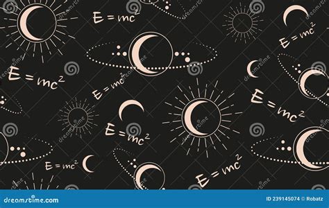 Space Vector Seamless Pattern with Physical Speed of Light Formula E ...