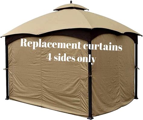 Amazon.com : Forditex_NY Gazebo Curtains for 4 Sides - Patio Canopy ...