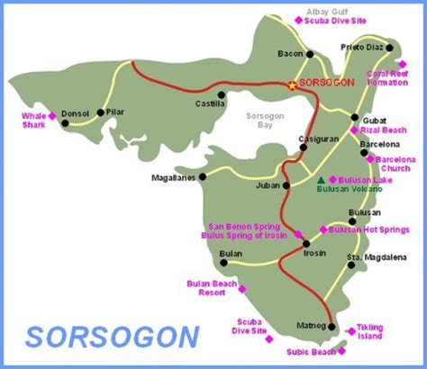 Map of Bulan and nearby towns - BULAN ORGANIZATION OF MOUNTAIN BIKERS